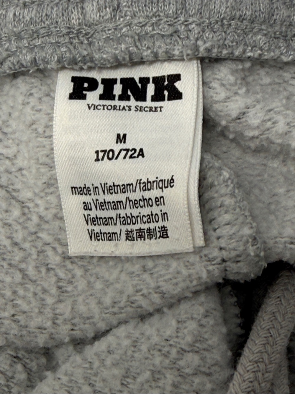 PINK Victoria's Secret Gray Sweatpants with Pink Lettering - Picture 3 of 6